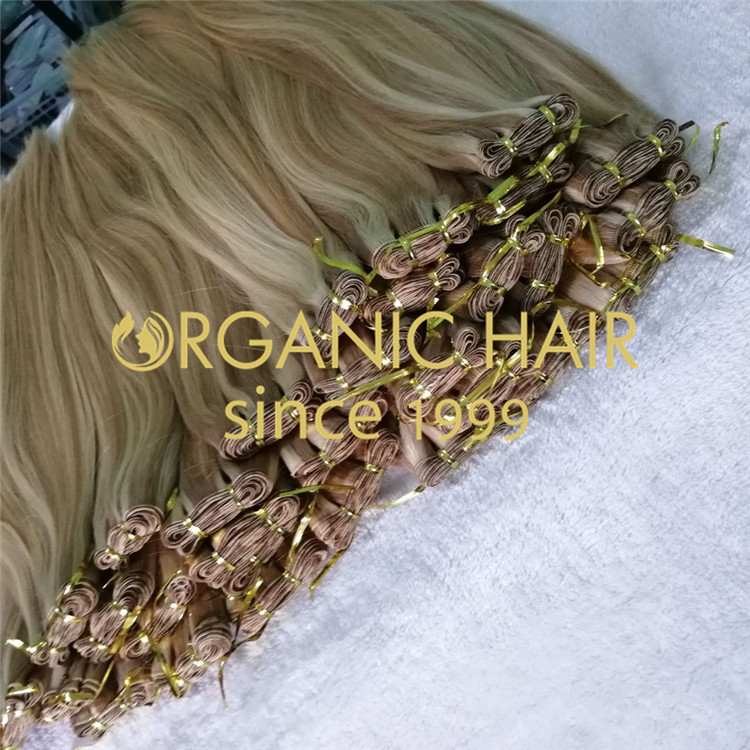 Custom full cuticle hand tied hair extensions piano 18/22 H209